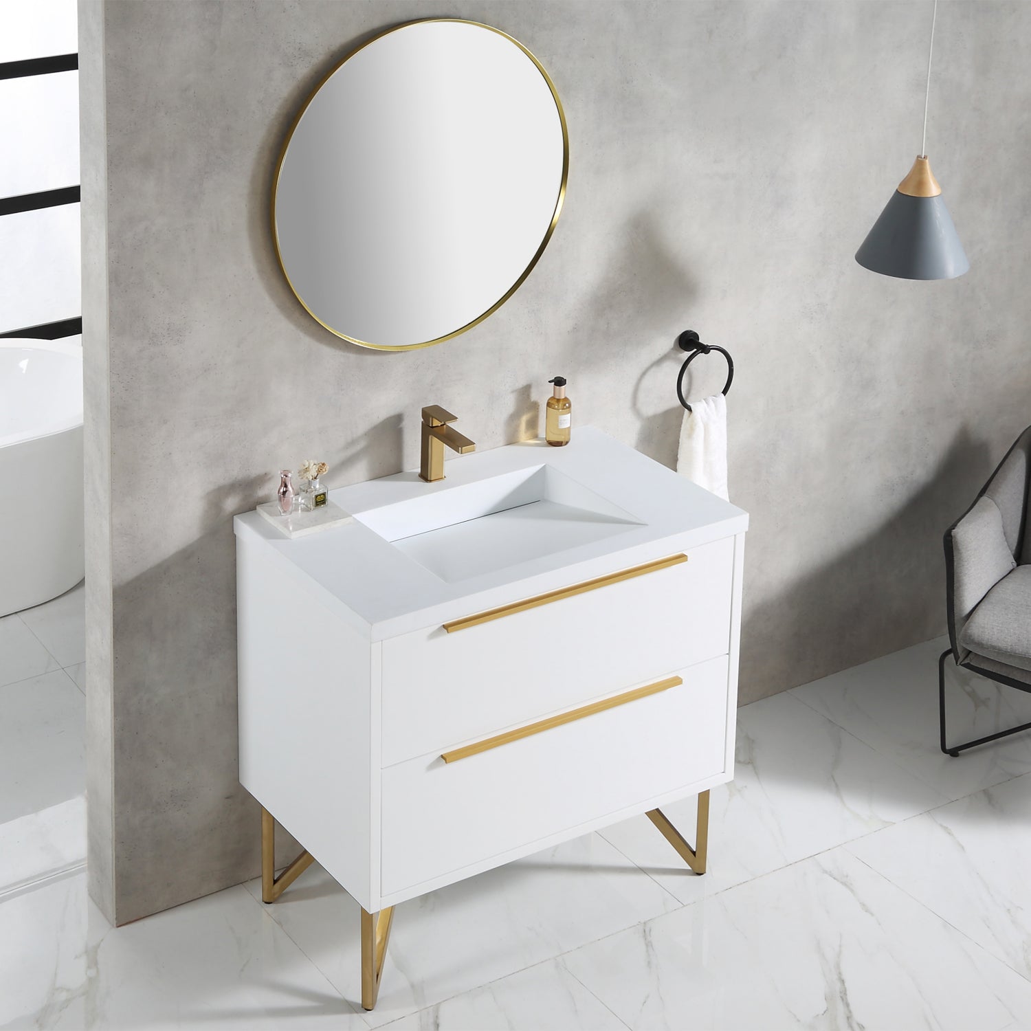 Parker 37" Vanity - Integrated Infinity Top