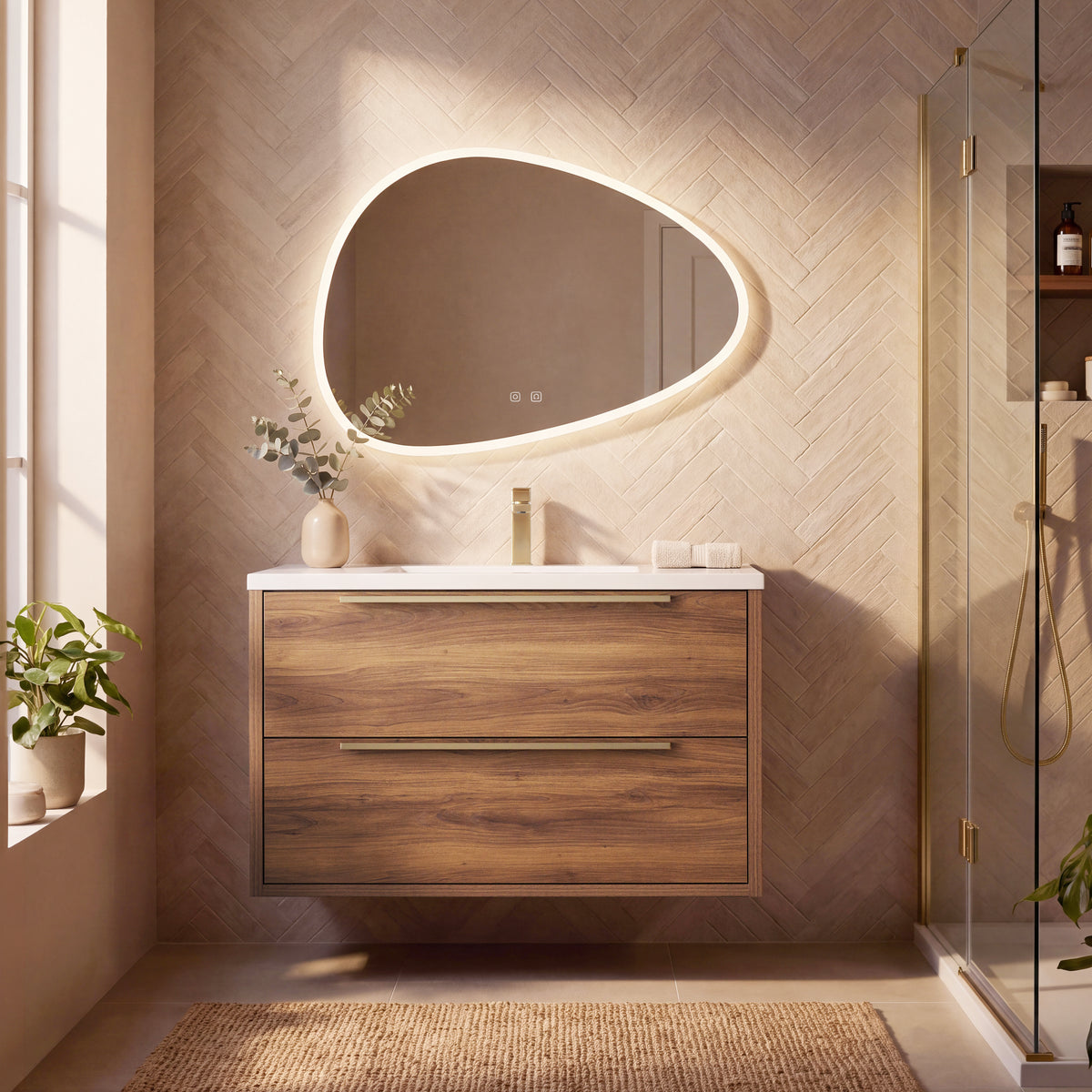 Parker 37" Vanity - Integrated Rectangular Top