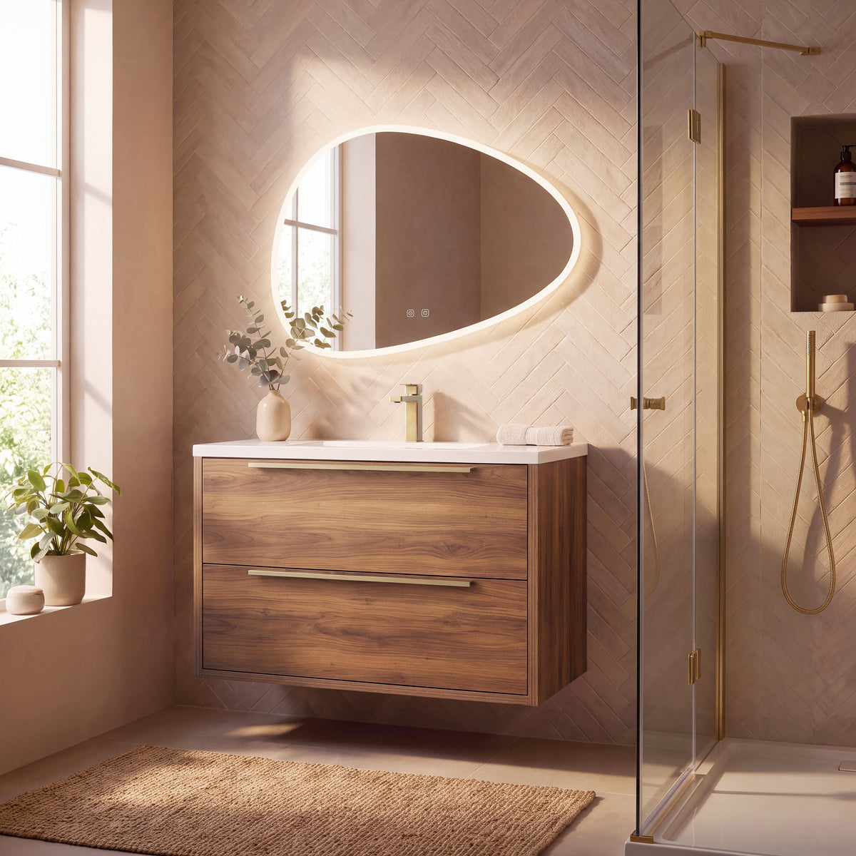 Parker 37" Vanity - Integrated Rectangular Top