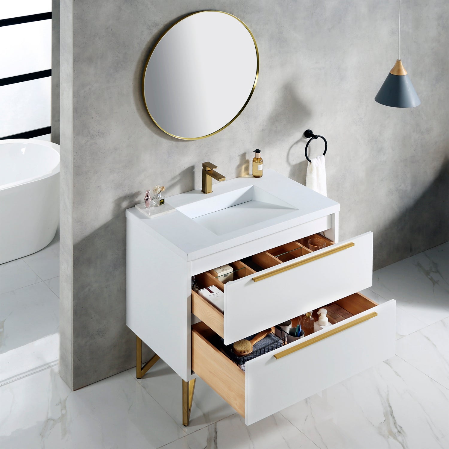 Parker 37" Vanity - Integrated Infinity Top