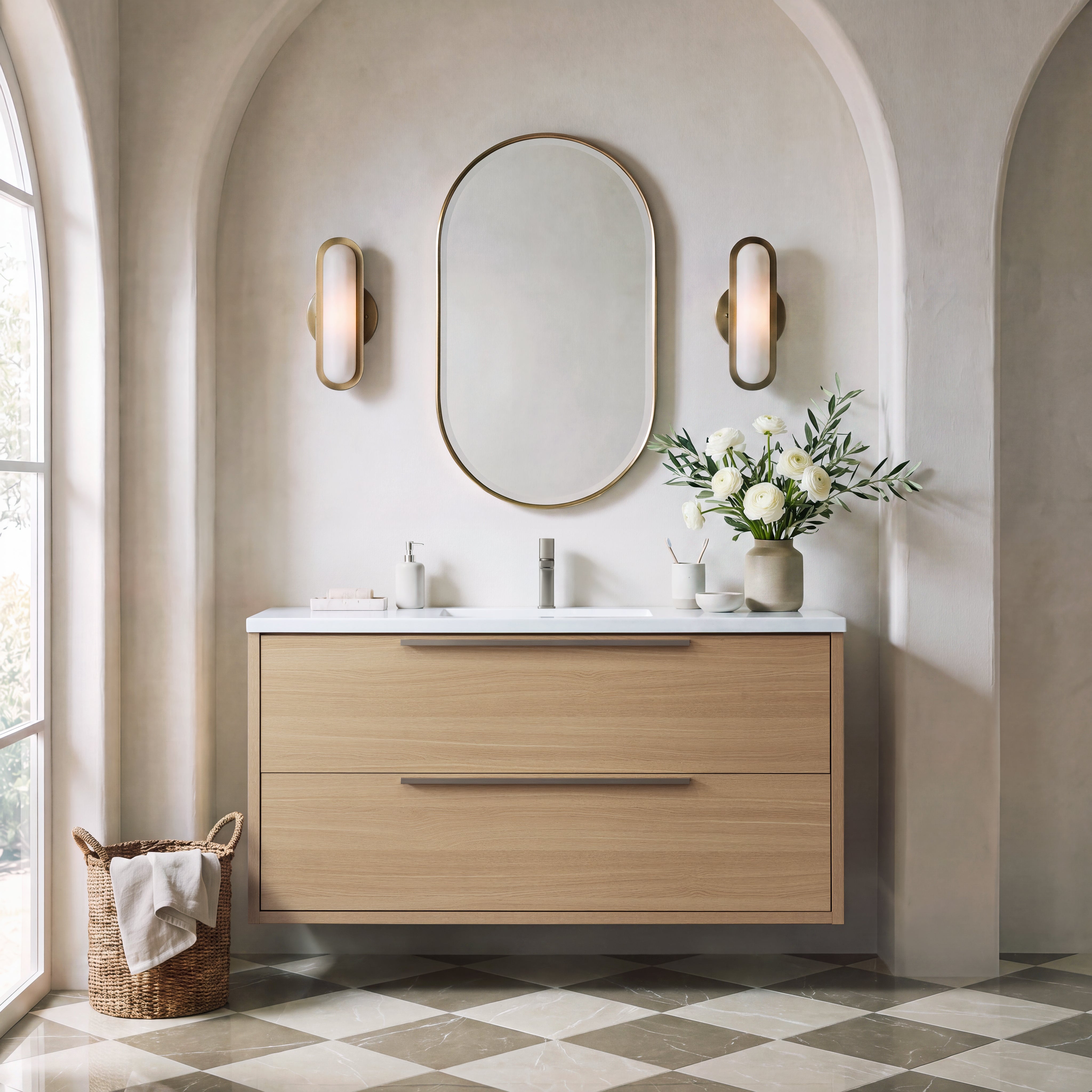 Parker 49" Vanity - Integrated Rectangular Top