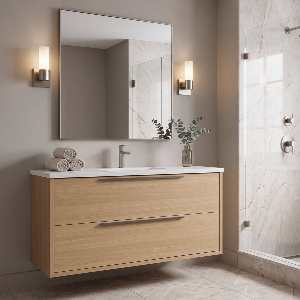 Parker 49" Vanity - Integrated Rectangular Top