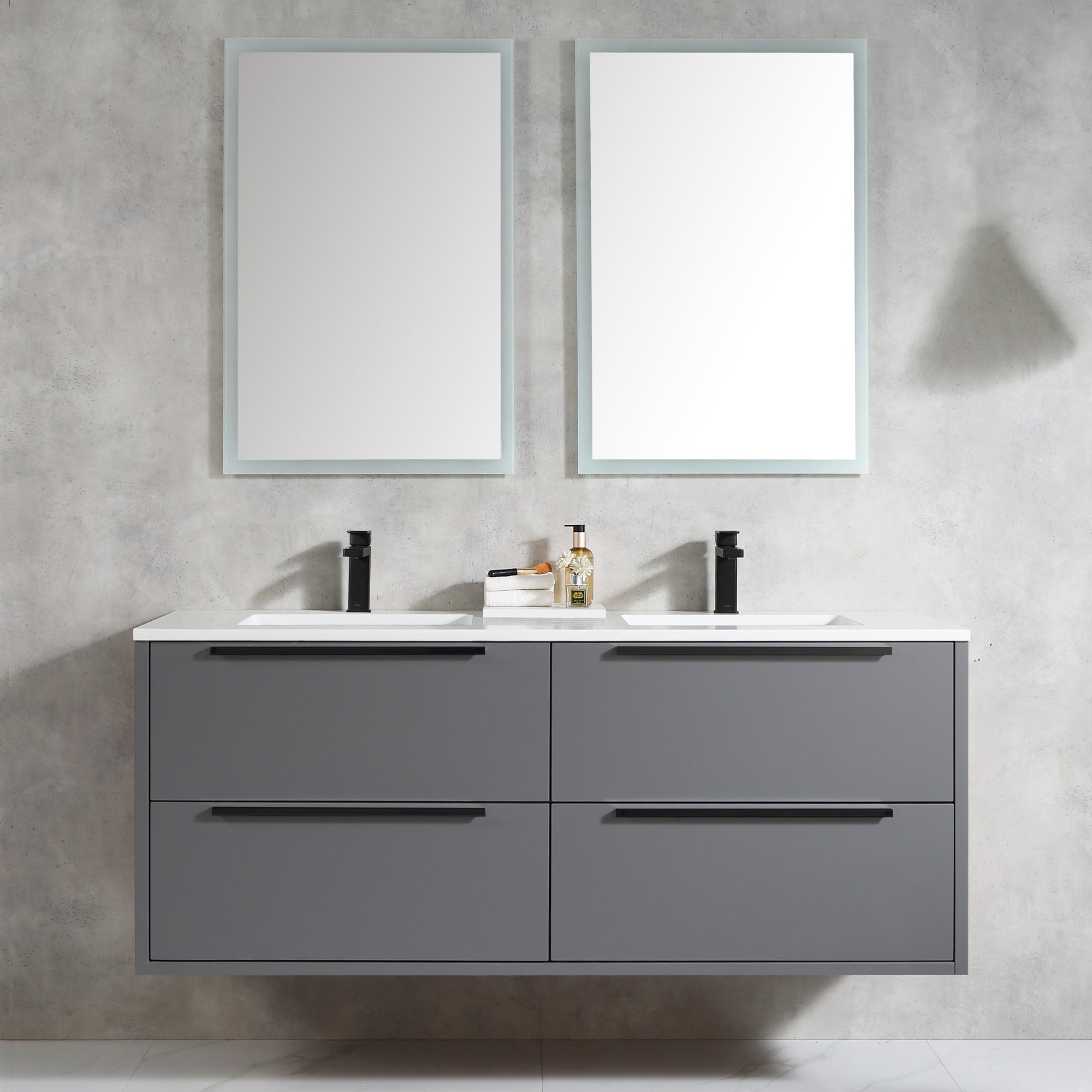 Parker 60" Double Vanity - 2cm Artificial Stone Top