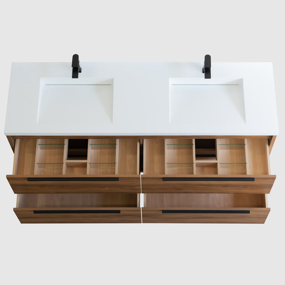 Parker 72" Double Vanity - Integrated Infinity Top