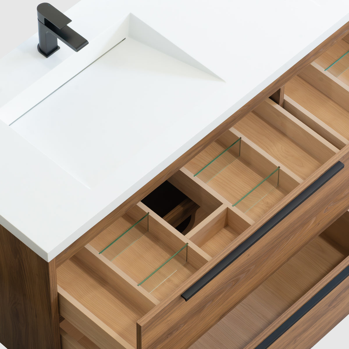 Parker 72" Double Vanity - Integrated Infinity Top