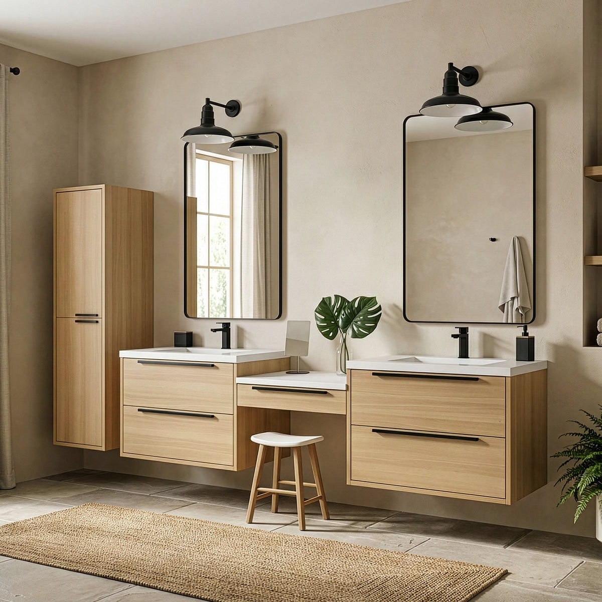 Parker Double Modular Vanity - Integrated Infinity Top