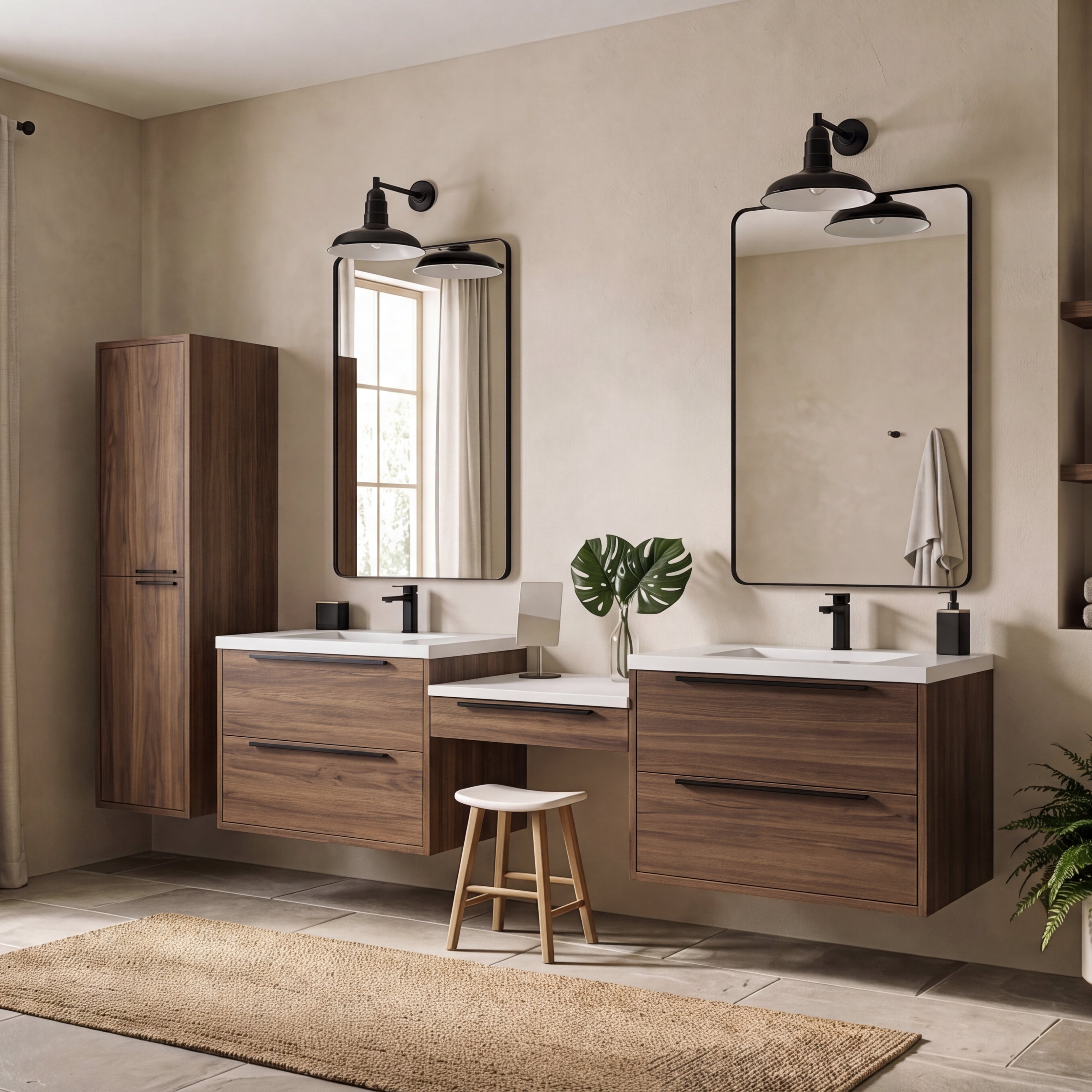 Parker Double Modular Vanity - Integrated Infinity Top