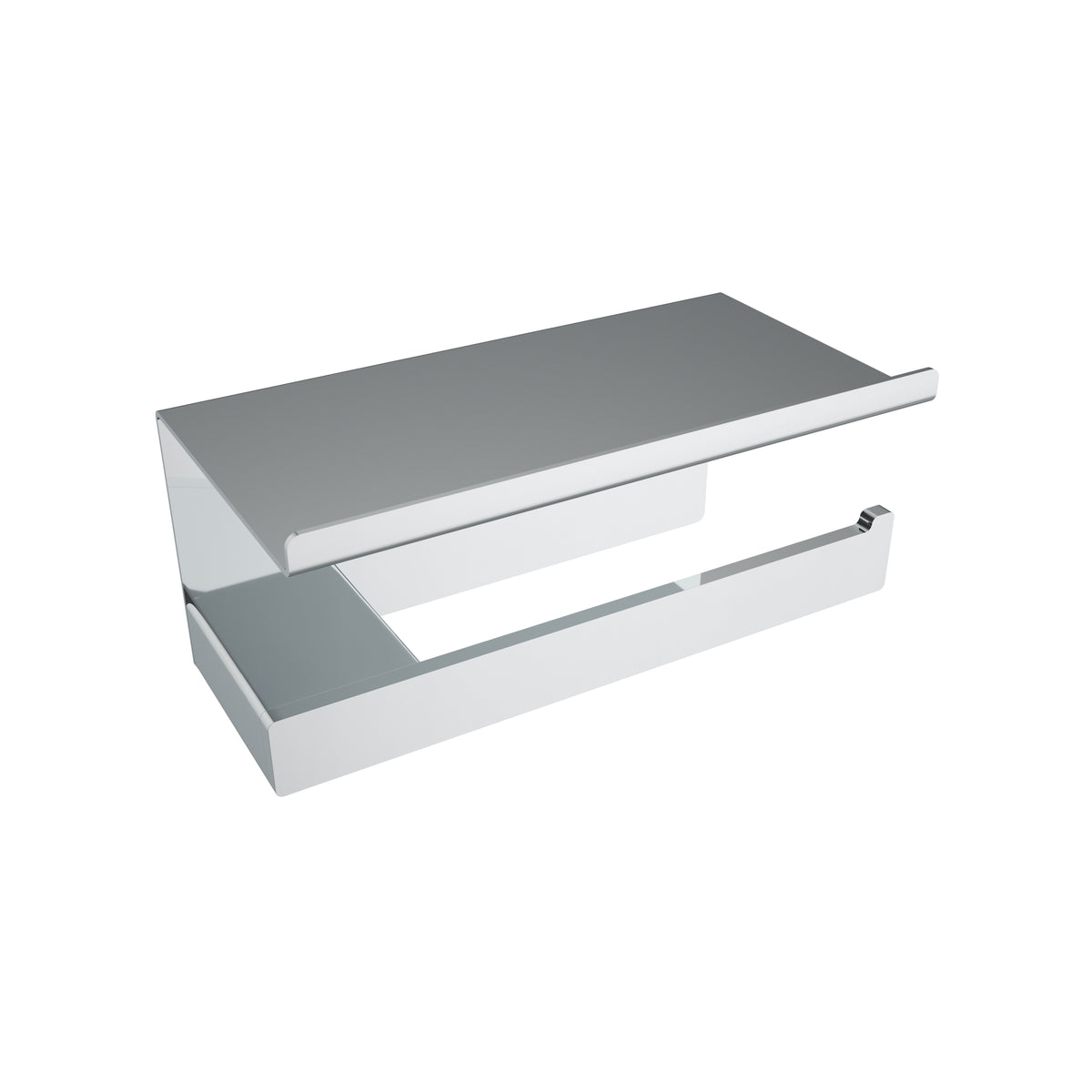 Cinder Toilet Paper Holder With Shelf