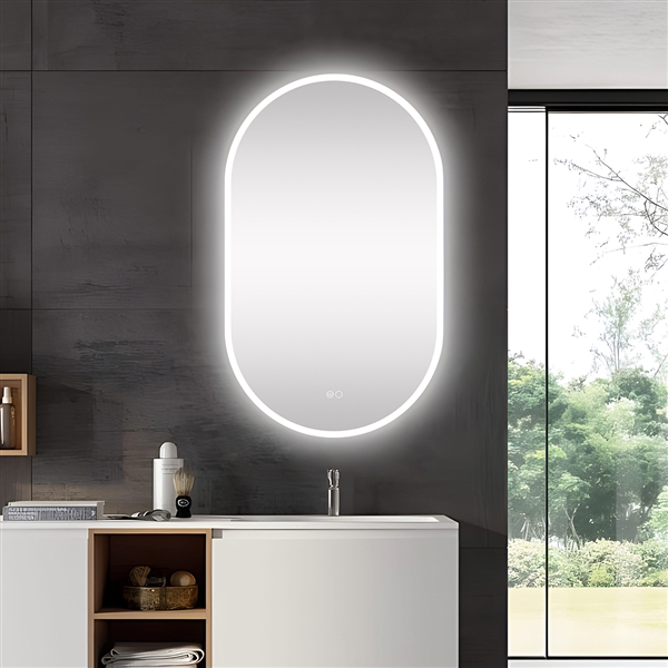 Oval Lighted Mirror  24