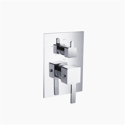 Two Way Thermostatic Valve and Trim Set - Square