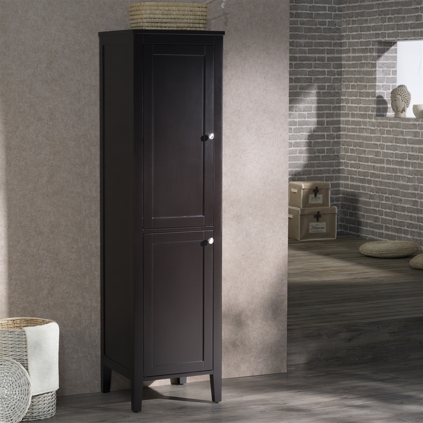 67 75 Inch Solid Wood Linen Cabinet